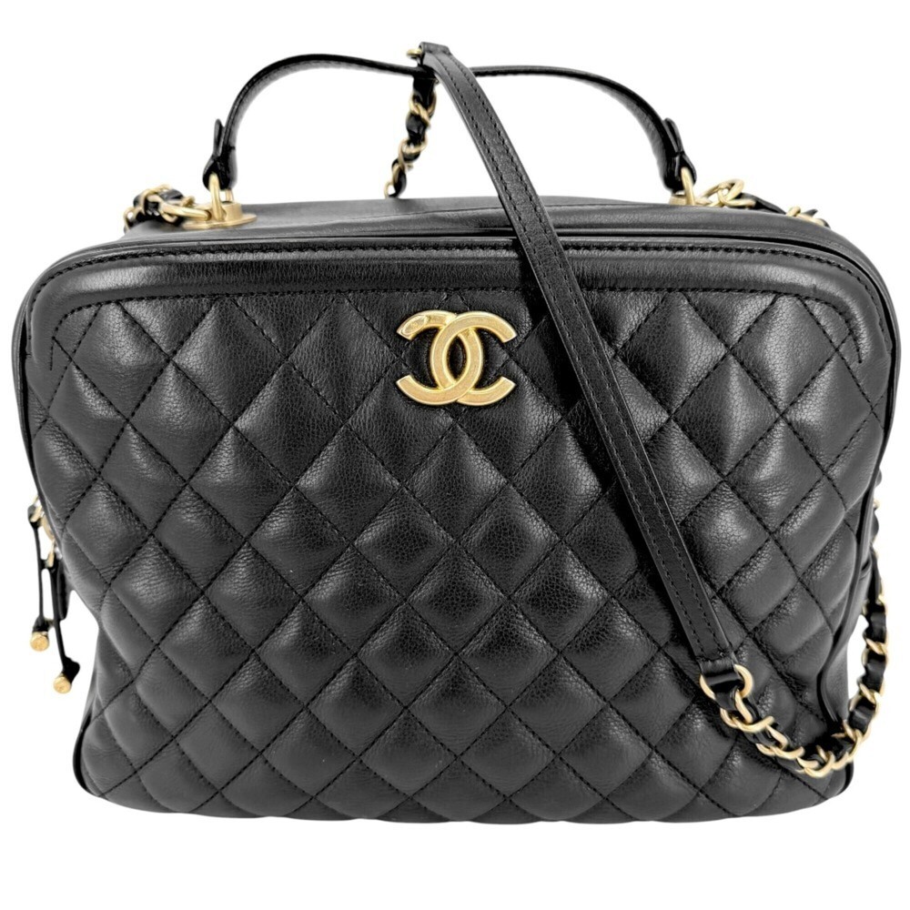 Chanel Women's Matelassé Vanity Bag, Chain Shoulder Handbag, Crossbody CHANEL...